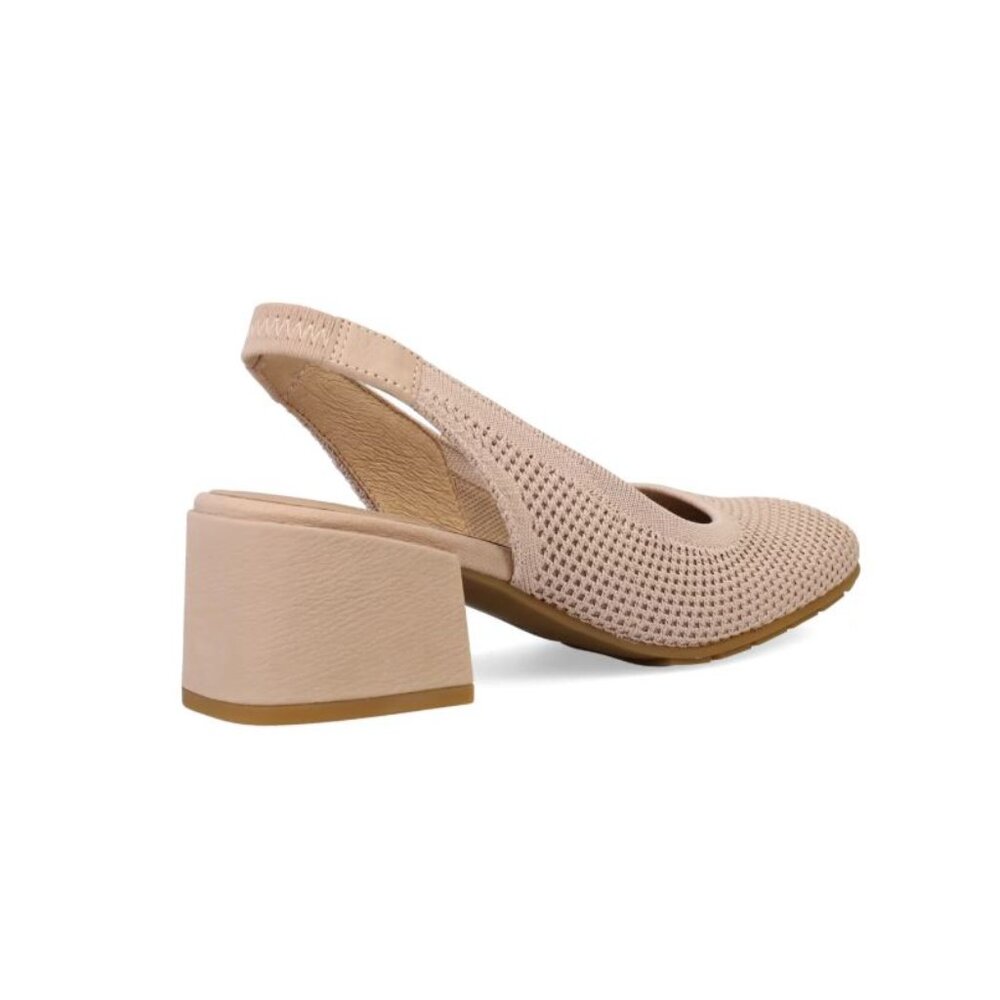Eileen Fisher | Knit Slingback Block Heel | Beige | 7